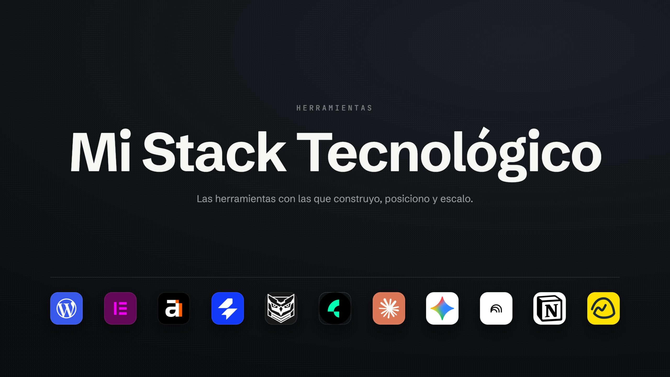 mi stack tecnologico